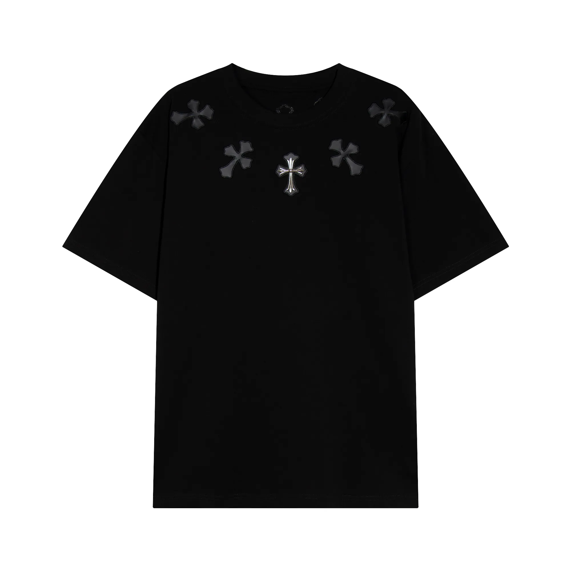 P150 Chrome Hearts Chrome Hearts Iron Cross Short Sleeve Size: SMLXL Color: White Black